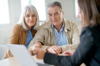 Middle-aged couple creating an estate plan